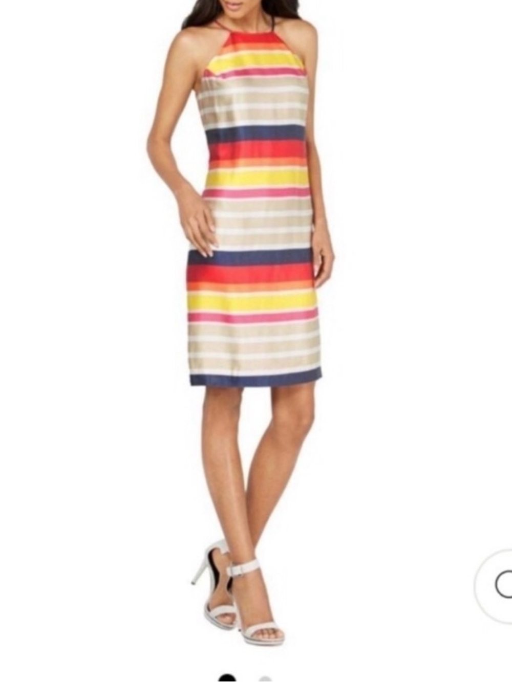 Trina Turk Multicolor Striped Midi Dress -size 12 new with tags
